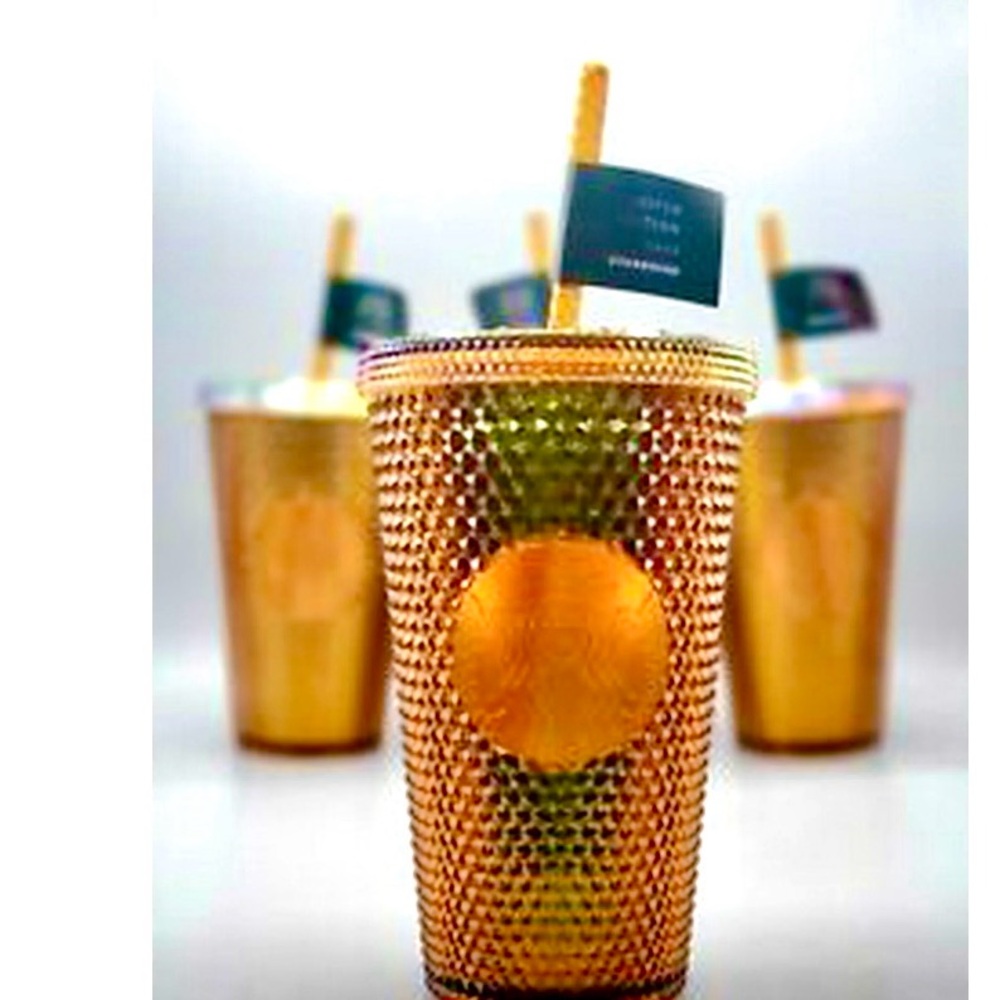 Starbucks 50th anniversary Limited edition 2020 tumbler NWT iridescent gold stud - Picture 15 of 16